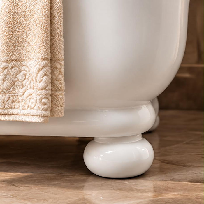 The Bathroom Society Devonshire Bath 1700mm Titan Cast Solid Surface Bath Gloss White - Clearance