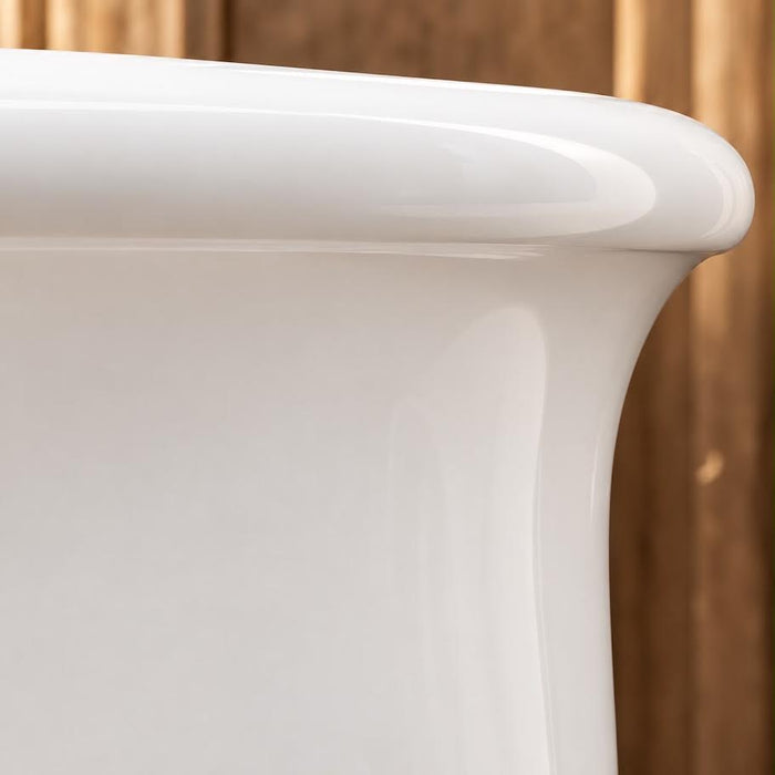 The Bathroom Society Devonshire Bath 1700mm Titan Cast Solid Surface Bath Gloss White - Clearance