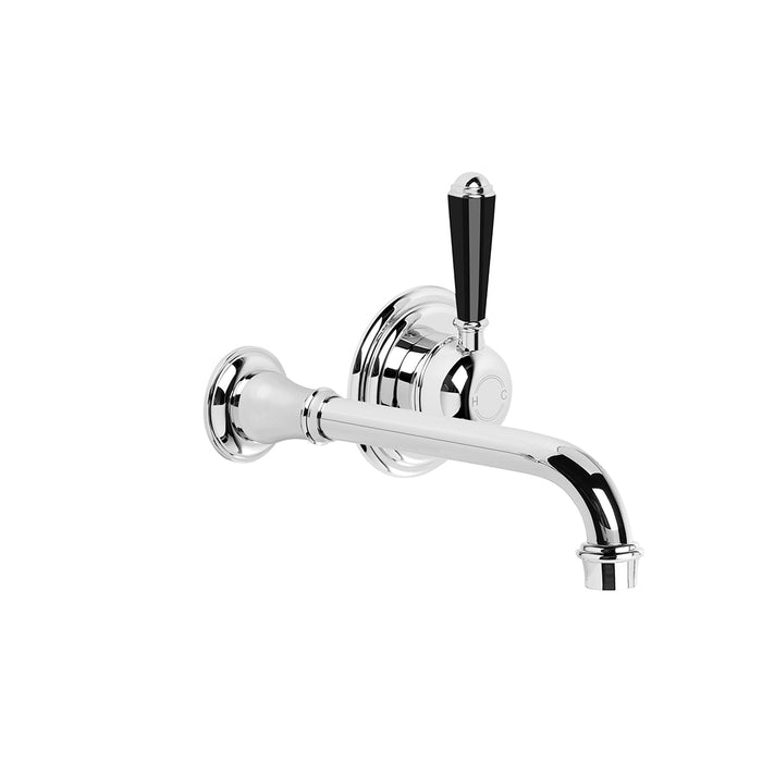 Brodware Neu England Wall Mixer Set – Black Porcelain Lever