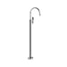 Brodware Neu England Floor Mounted Bath Mixer – Black Porcelain Lever