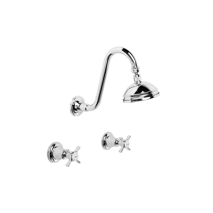 Brodware Neu England Shower Set – Cross Handle – Ceramic Disc