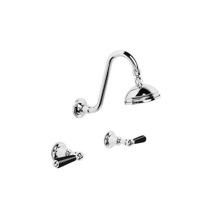 Brodware Neu England Shower Set – Black Porcelain Lever