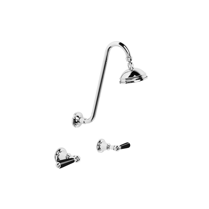 Brodware Neu England Shower Set – Black Porcelain Lever