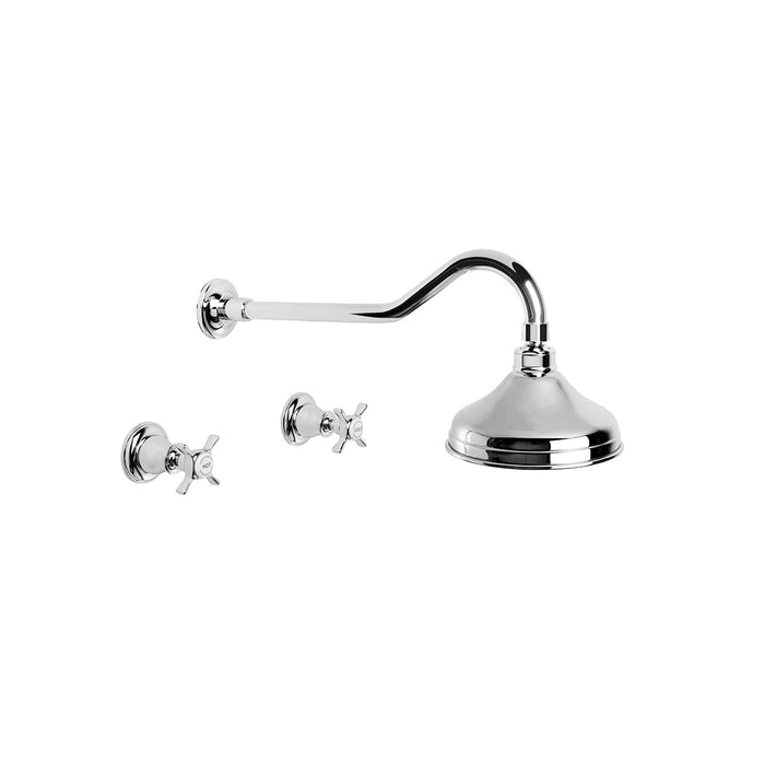 Brodware Neu England Shower Set – Cross Handle – Ceramic Disc