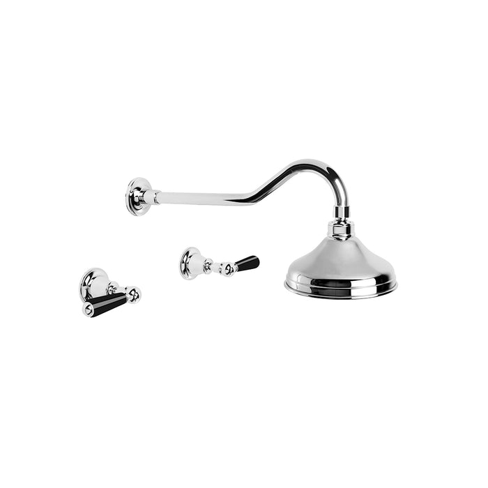 Brodware Neu England Shower Set – Black Porcelain Lever