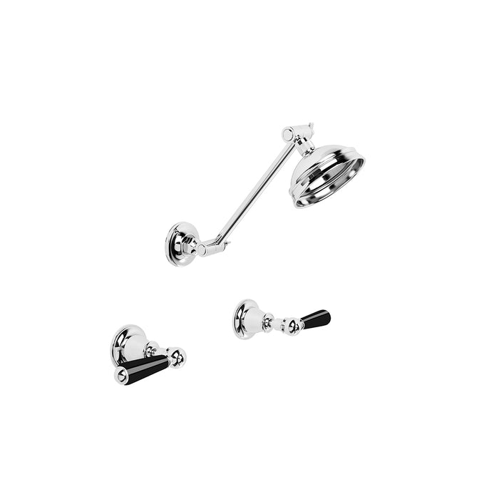 Brodware Neu England Shower Set – Black Porcelain Lever