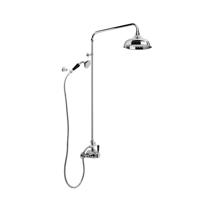 Brodware Neu England Shower Mixer Set – Black Porcelain Lever