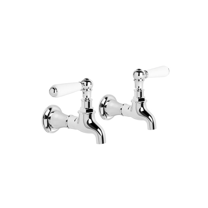 Brodware Neu England Bib Taps – White Porcelain Lever