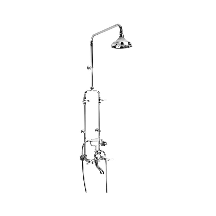 Brodware Neu England Bath & Shower Set – White Porcelain Lever