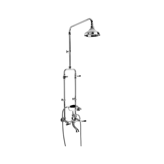 Brodware Neu England Bath & Shower Set – Black Porcelain Lever