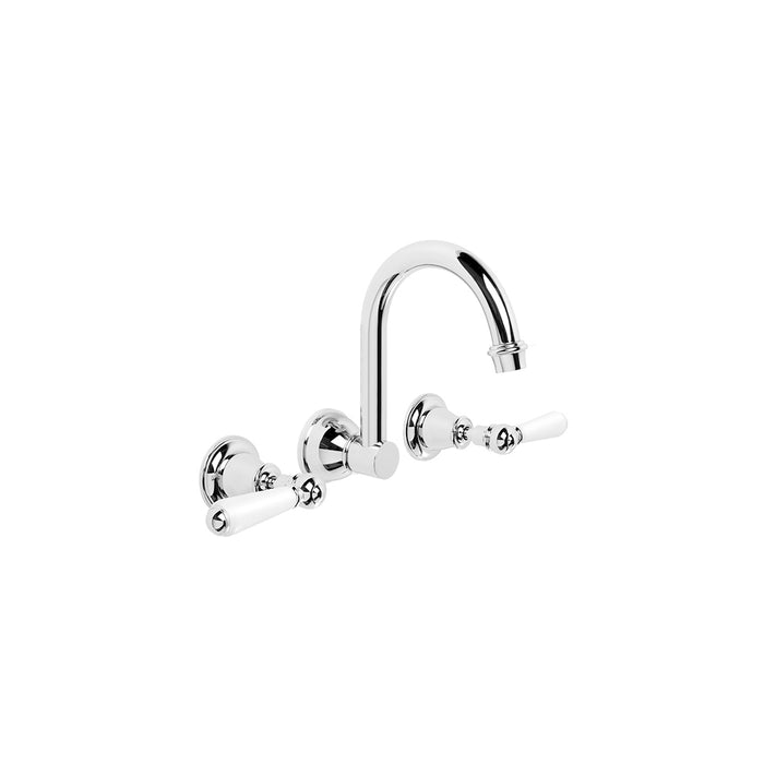Brodware Neu England Wall Set – White Porcelain Lever