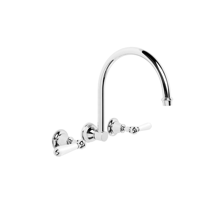 Brodware Neu England Wall Set – White Porcelain Lever