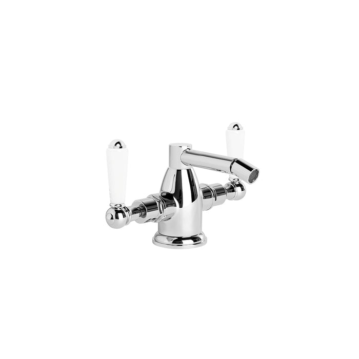 Brodware Neu England Bidet Mixer – White Porcelain Lever