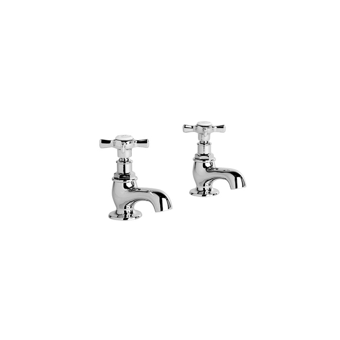 Brodware Neu England Pillar Taps – Cross Handle – Ceramic Disc
