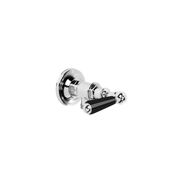 Brodware Neu England Cistern Tap – Black Porcelain Lever