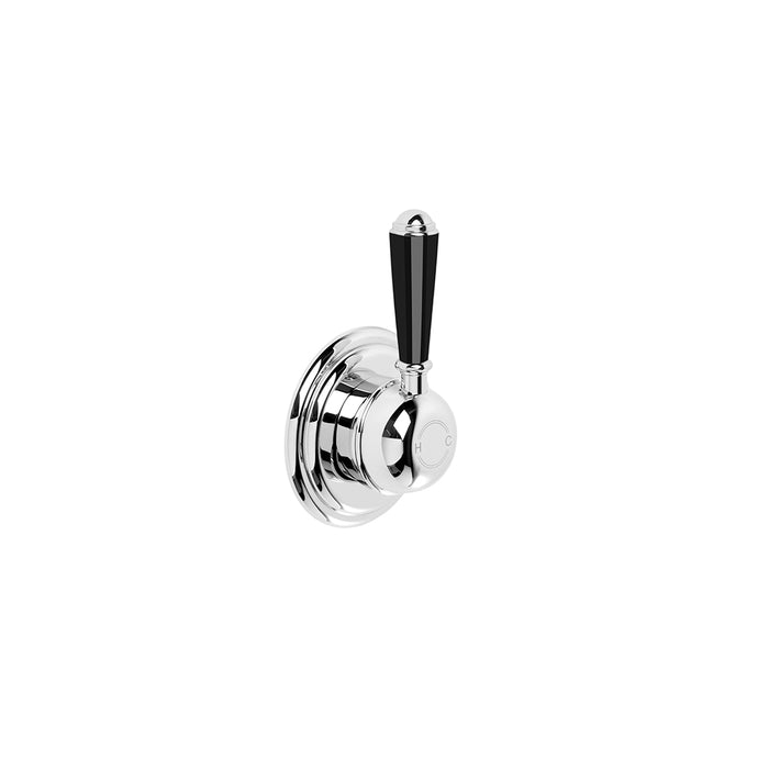 Brodware Neu England Wall Mixer – Black Porcelain Lever