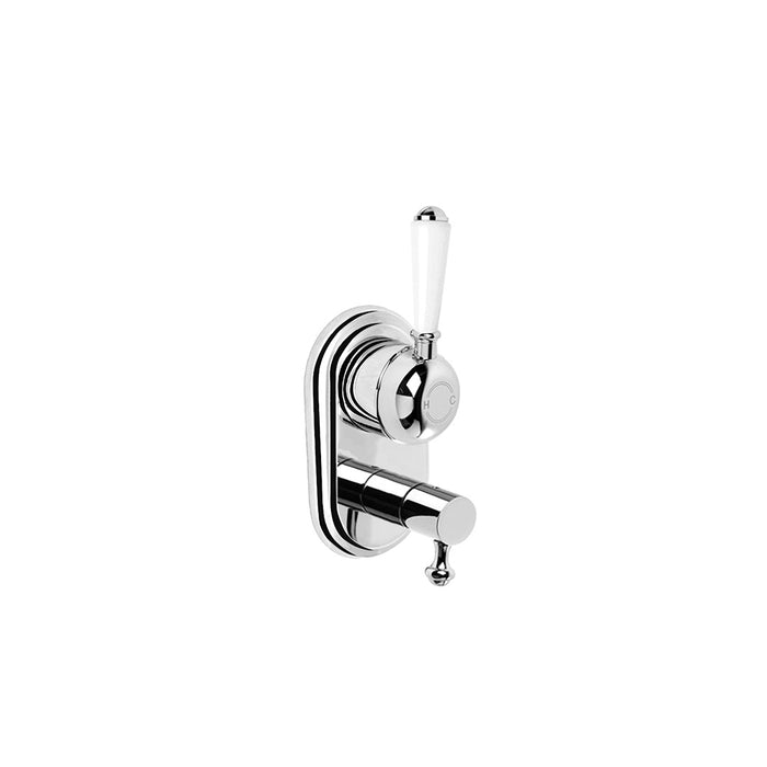 Brodware Neu England Mixer Diverter – White Porcelain Lever