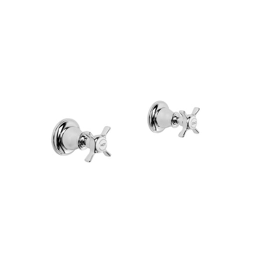Brodware Neu England Wall Taps – Cross Handle – Ceramic Disc