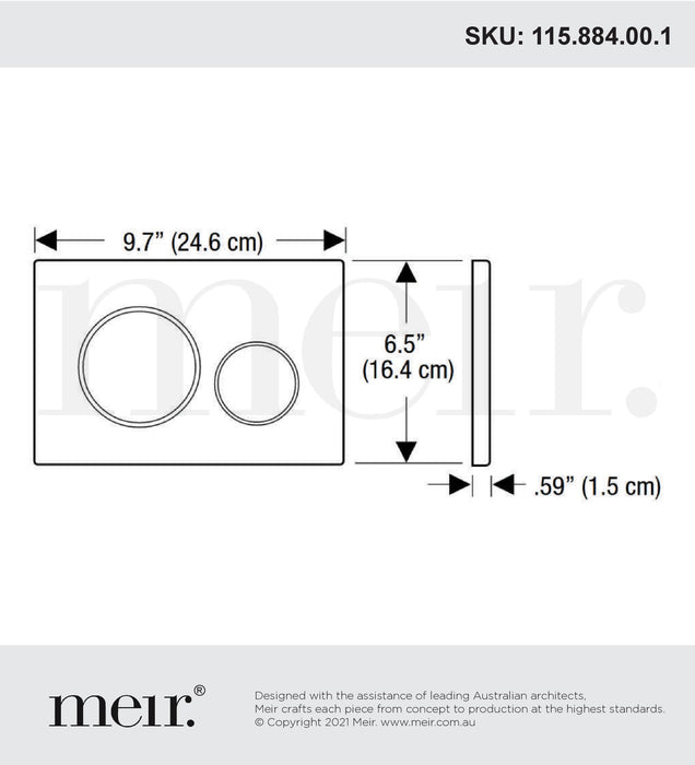 Meir Sigma 21 Champagne Round Button Flush Plate for Geberit