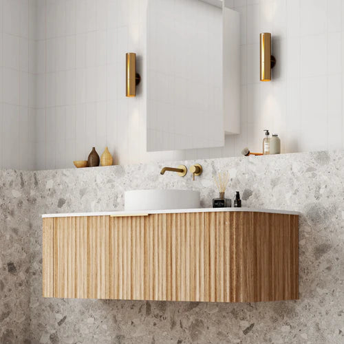 Cassa Design V-Groove 1200mm Natural Oak Wall Hung Vanity