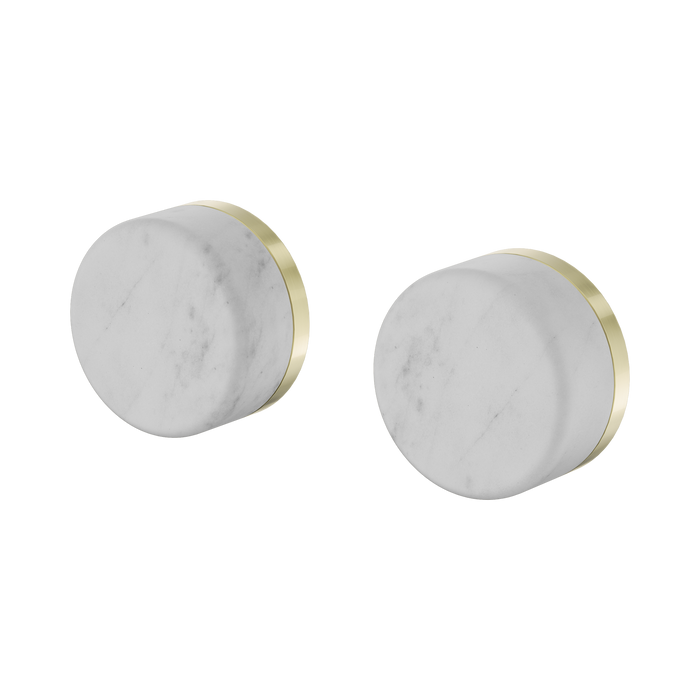 Nero Serenity Wall Top Assemblies With Carrara Handle - Brushed Gold