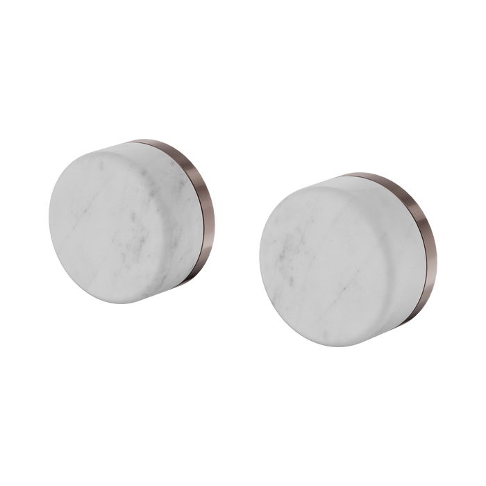 Nero Serenity Wall Top Assemblies With Carrara Handle - Brushed Bronze