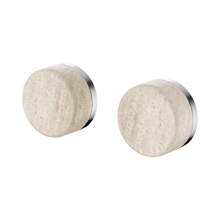 Nero Serenity Wall Top Assemblies With Rome Travertine Handle - Chrome