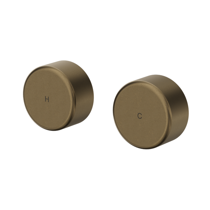Nero Serenity Wall Top Assemblies With Metal Handle - Tumbled Antique Brass