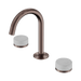 Nero Serenity Basin Set Arc Spout With Carrara Handle - Brushed Bronze