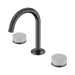 Nero Serenity Basin Set Arc Spout With Carrara Handle - Gun Metal