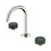 Nero Serenity Basin Set Arc Spout With Verde Alpi Handle - Brushed Nickel
