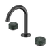 Nero Serenity Basin Set Arc Spout With Verde Alpi Handle - Gun Metal