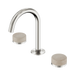 Nero Serenity Basin Set Arc Spout With Rome Travertine Handle - Brushed Nickel