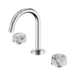 Nero Serenity Basin Set Arc Spout With Arabescato Corchia Handle - Brushed Nickel