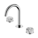Nero Serenity Basin Set Arc Spout With Arabescato Corchia Handle - Chrome