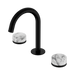 Nero Serenity Basin Set Arc Spout With Arabescato Corchia Handle - Matte Black