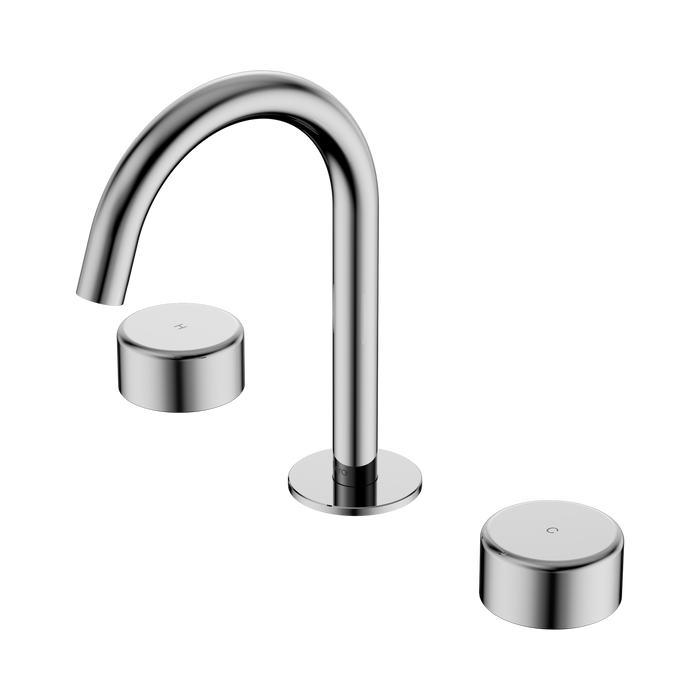 Nero Serenity Basin Set Arc Spout With Metal Handle - Chrome