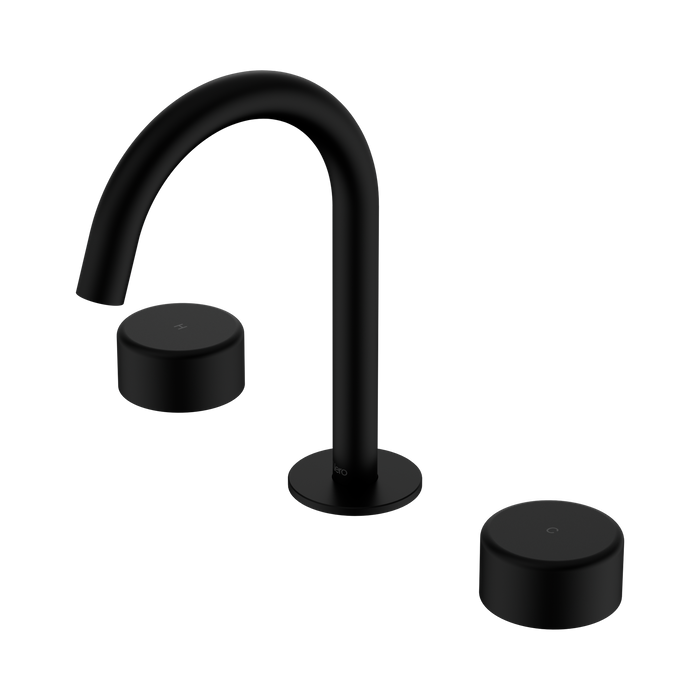 Nero Serenity Basin Set Arc Spout With Metal Handle - Matte Black