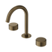 Nero Serenity Basin Set Arc Spout With Metal Handle - Tumbled Antique Brass