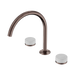 Nero Serenity Bath/Kitchen Set Arc Spout With Carrara Handle - Brushed Bronze