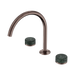 Nero Serenity Bath/Kitchen Set Arc Spout With Verde Alpi Handle - Brushed Bronze