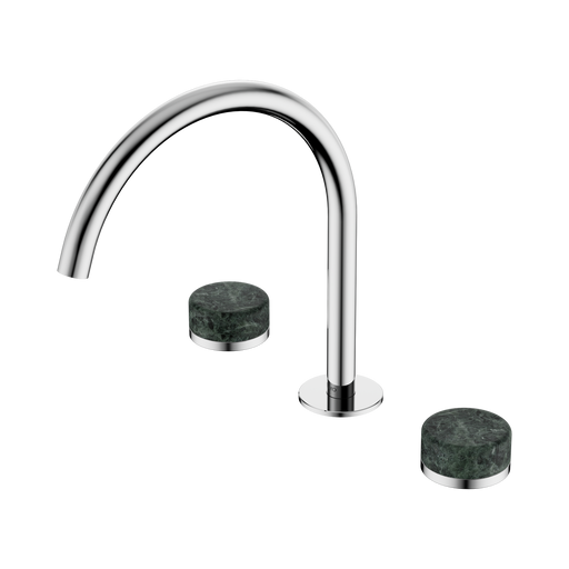 Nero Serenity Bath/Kitchen Set Arc Spout With Verde Alpi Handle - Chrome