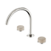Nero Serenity Bath/Kitchen Set Arc Spout With Rome Travertine Handle - Brushed Nickel
