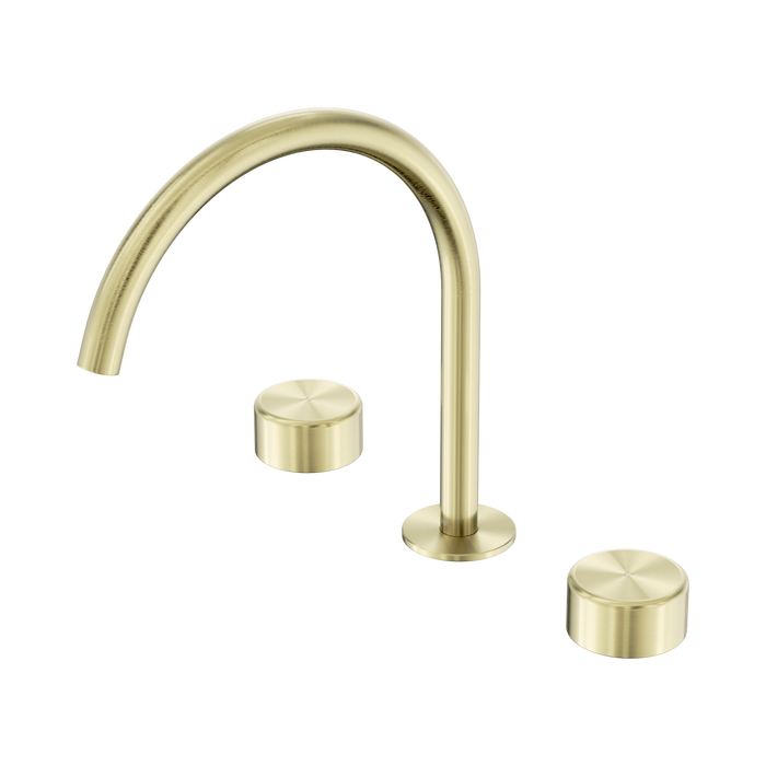 Nero Serenity Bath/Kitchen Set Arc Spout With Metal Handle - Brushed Gold