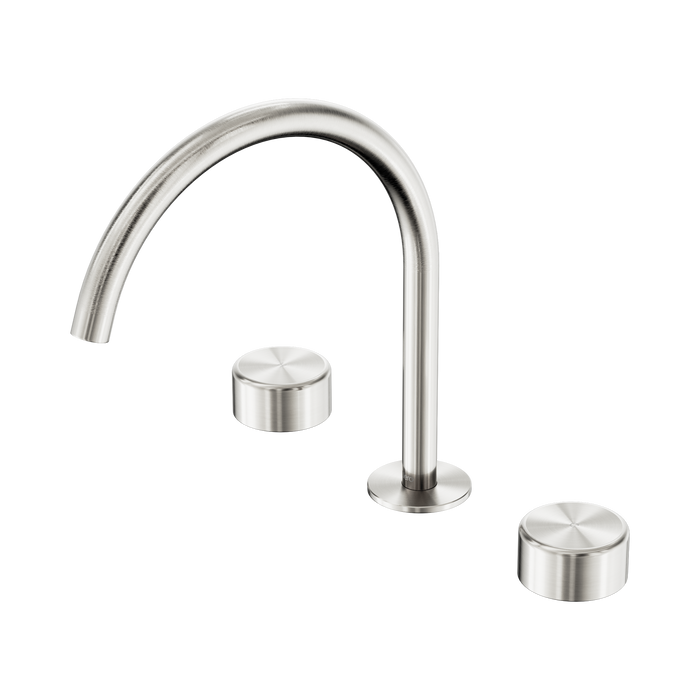 Nero Serenity Bath/Kitchen Set Arc Spout With Metal Handle - Brushed Nickel