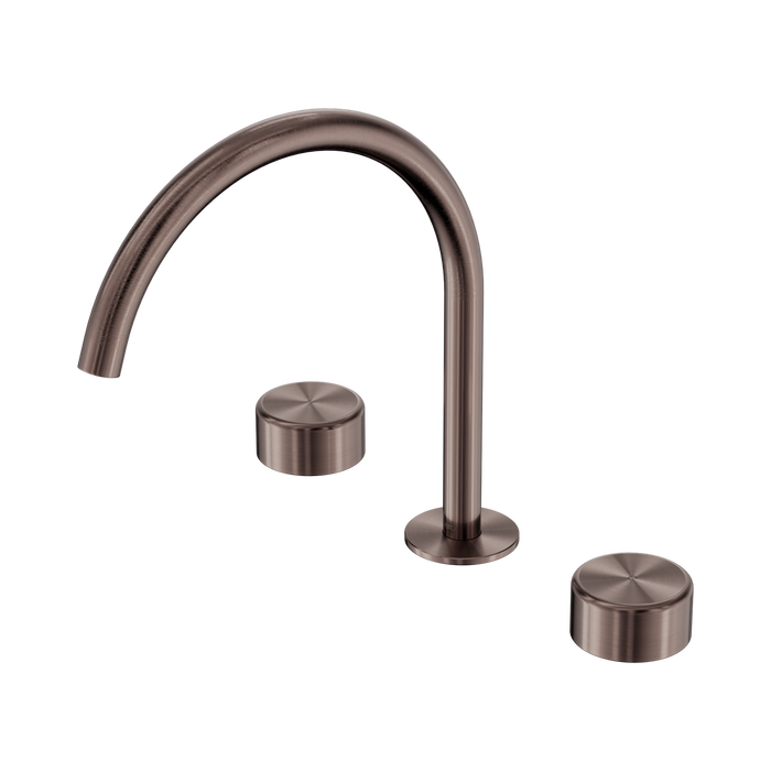 Nero Serenity Bath/Kitchen Set Arc Spout With Metal Handle - Brushed Bronze