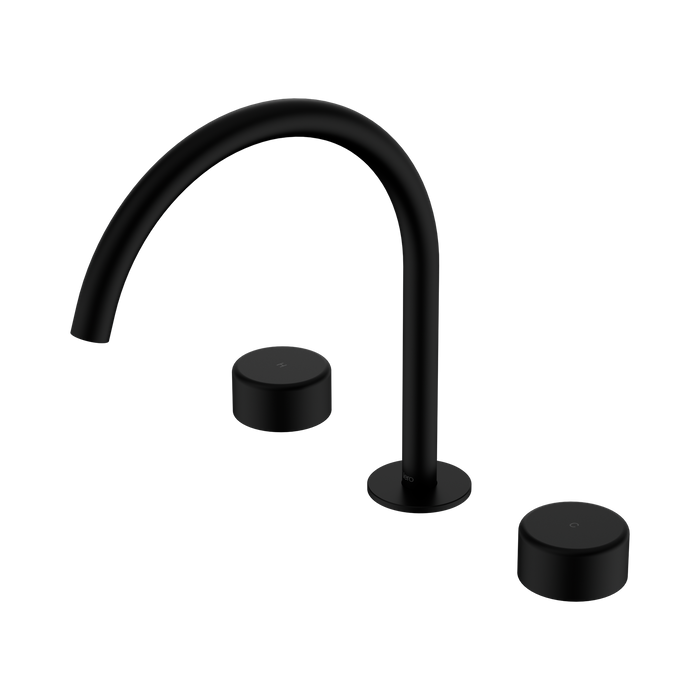 Nero Serenity Bath/Kitchen Set Arc Spout With Metal Handle - Matte Black