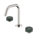 Nero Serenity Basin Set Edge Spout With Verde Alpi Handle - Brushed Nickel