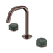 Nero Serenity Basin Set Edge Spout With Verde Alpi Handle - Brushed Bronze