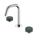 Nero Serenity Basin Set Edge Spout With Verde Alpi Handle - Chrome